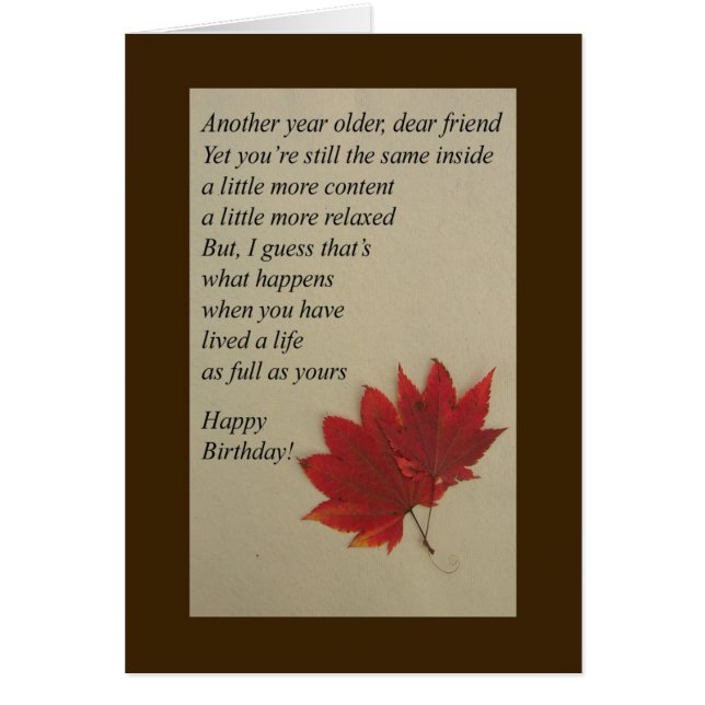 Un an de plus - Carte d'anniversaire (Devant)