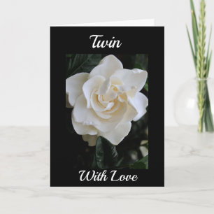 UN ANNIVERSAIRE BLANC ROSE À MA CARTE "TWIN"