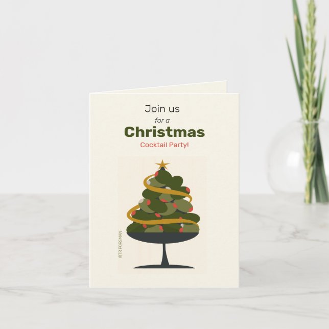 Un arbre d'olives dans un invitation de martini (Devant)
