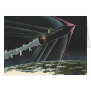 Un astronaute de science-fiction vintage à cheval