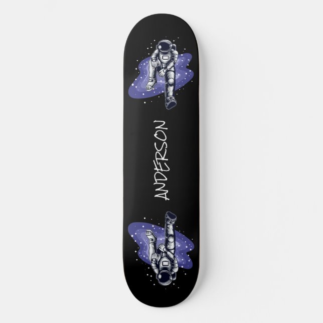 Un astronaute de skateboard se régaler dans l'espa (Recto)