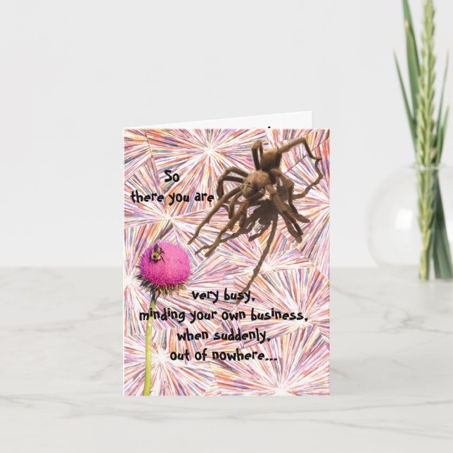 Un autre anniversaire vous attrape la carte Spider (Devant)