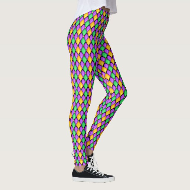 Un autre Mardi Gras Diamonds Pop Leggings de mode (Droite)