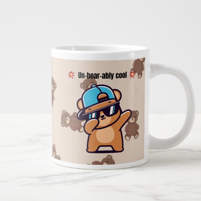 Un-Bear-ably Cool | Cute Bear Coffee Mug (Droite)