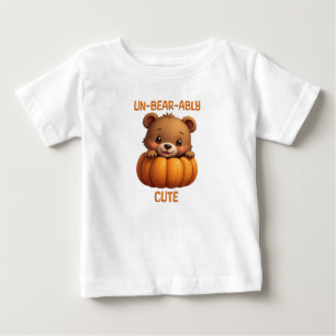 Un-bear-ably Cute Bear In A Pumpkin Autumn Baby T-Shirt