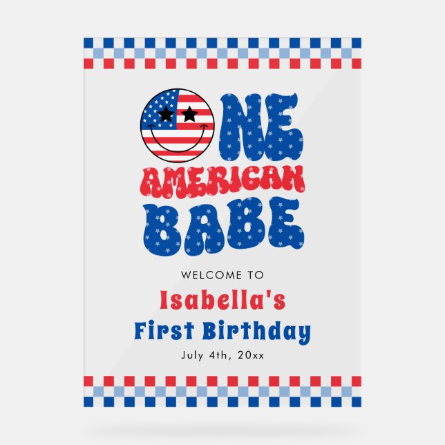 Un bébé américain 4 juillet fête de premier annive (Recto)