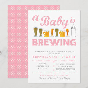 Un bébé brasse Baby shower BBQ Invitation