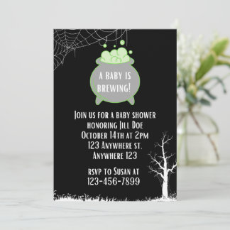 Un bébé brasse Baby shower Invitation Halloween