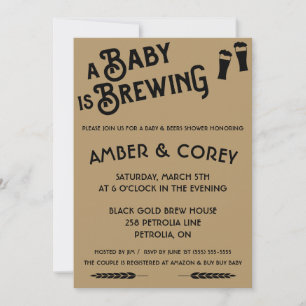 Un bébé brasse Bière Thème Douche Invitation