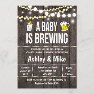 Un bébé brasse - Invitation Baby shower