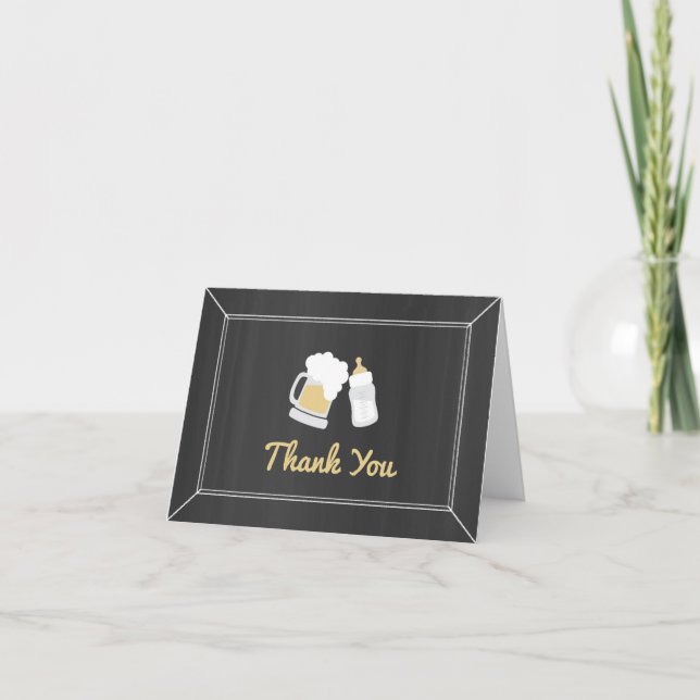 Un bébé brasse le carte de remerciements BabyQ (Devant)