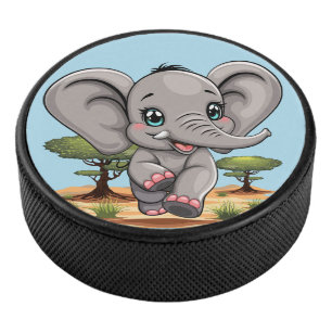 Un bébé éléphant qui sonne heureux dans la savane