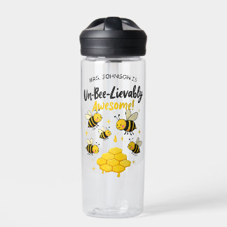Un-Bee-Lievably Awesome Teacher Gift Cute Bee Water Bottle