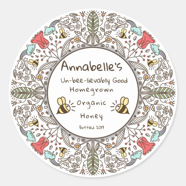 Un-bee-lievably Good Honey Label (Front)