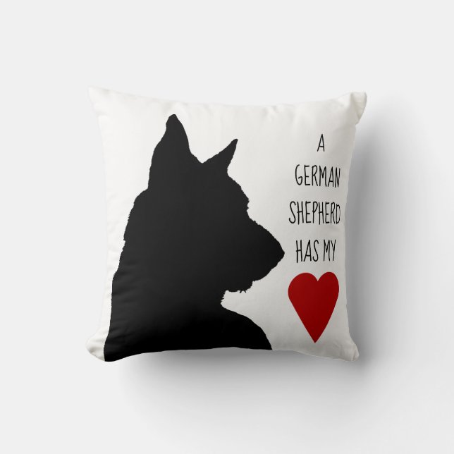 "Un berger allemand coussin a mon coeur" (Recto)