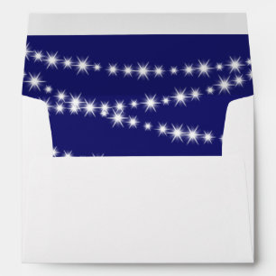Un Blue Holiday Twinkle Lights Enveloppe indigo