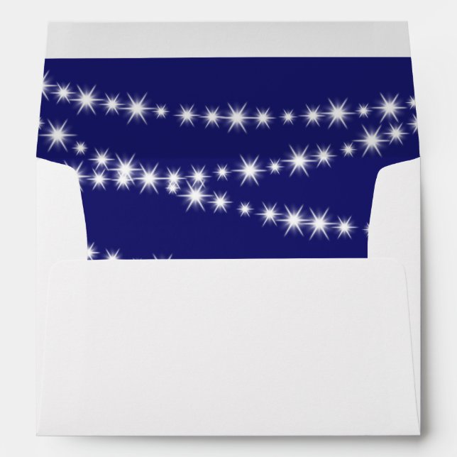 Un Blue Holiday Twinkle Lights Enveloppe indigo (Dos (Bas))