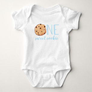 Un body bébé pour le premier anniversaire bleu One