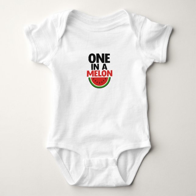 Un body bébé Une Melon – Joli design pastèque (Devant)