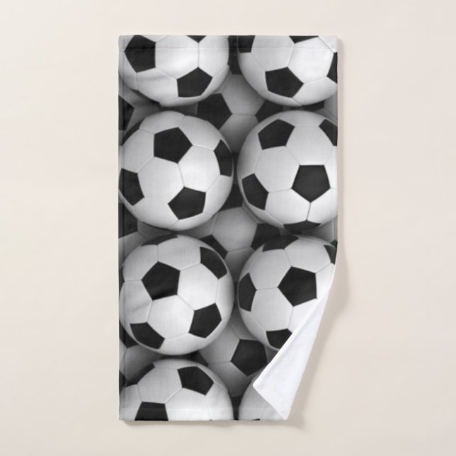 un bon nombre de ballons de football (Serviette à main)