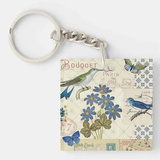Un bouquet des fleurs, des oiseaux et des (Devant)
