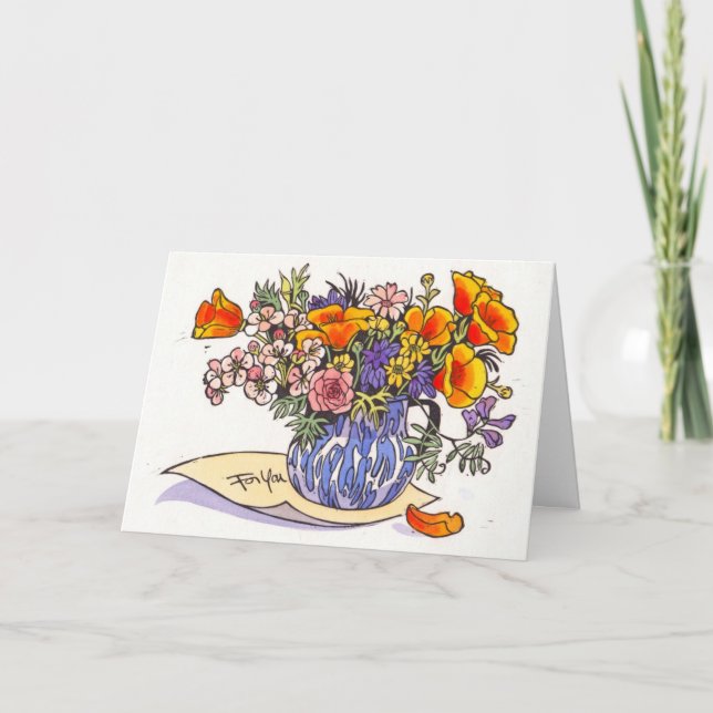 Un bouquet sauvage pour vous carte (Devant)