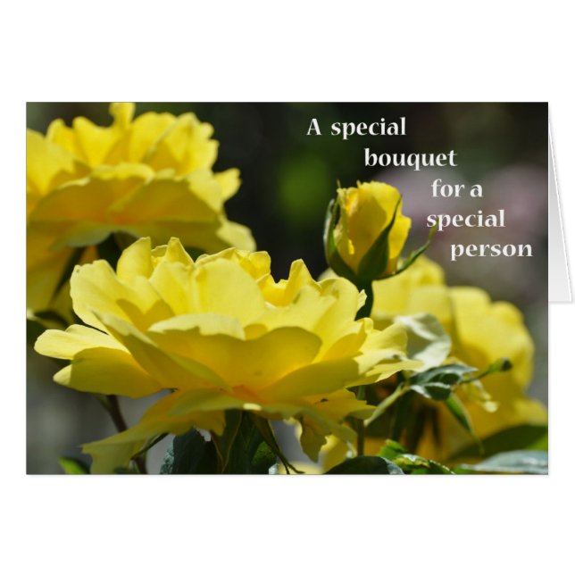Un Bouquet spécial pour une Rose Jaune Spéciale (Devant horizontal)
