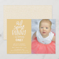 Un Bunny Anniversaire Fête Photo Invitation