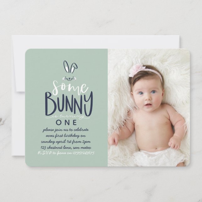 UN BUNNY BANTHDAY PARTY INVITATION (Devant)