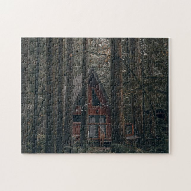 UN CABINE DE CADRE DANS LES BOIS JIGSAW PUZZLE (Horizontal)