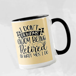 Un cadeau amusant ! Mug café retraite