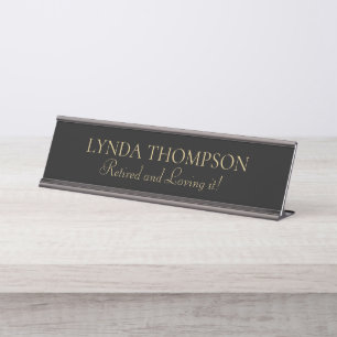 Un cadeau amusant ! ! Plaque de nom de la retraite