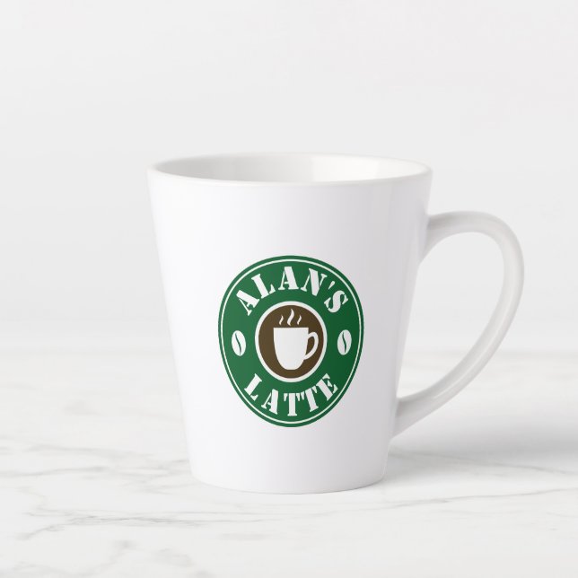 Un cadeau personnalisé en latte de tasse à café av (Droite)