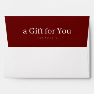 Un Cadeau Pour Vous Enveloppe Rouge