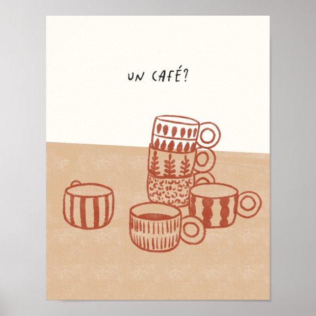 Un Cafe Kitchen Coffee Poster (Front)