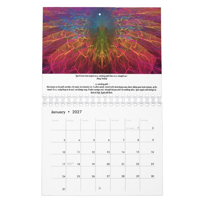 Un calendrier d'anges (Jan 2027)