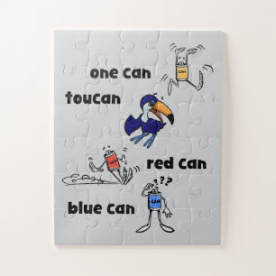 Un Can Toucan Rouge Can Bleu Can Puzzle 30 Pièces