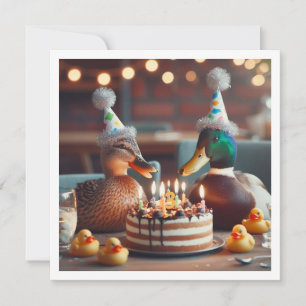 Un canard chanceux, invitation d'anniversaire de c