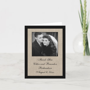 Un Carte de remerciements Burlap Tout Simplement P