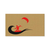 Un carte de visite frais de kitesurf de carton