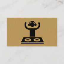 Un carte de visite frais de logo du DJ de carton