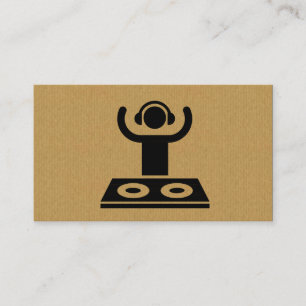 Un carte de visite frais de logo du DJ de carton