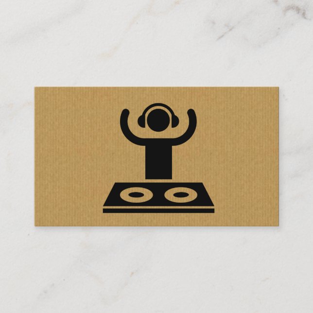 Un carte de visite frais de logo du DJ de carton (Devant)