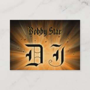 Un carte de visite orange de ligt de laser d'or du