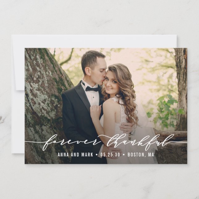 Un Carte photo de Merci Mariage pour toujours (Devant)