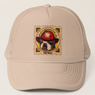 Un casquette de pompier Boston Terrier