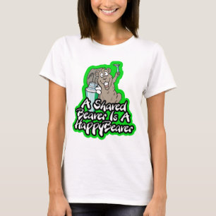 Un castor rasé est un T-shirt heureux de castor