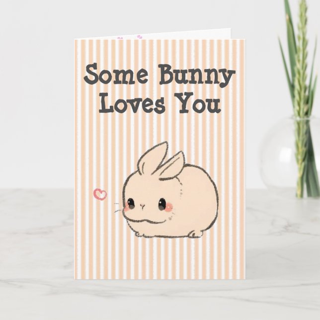 Un certain lapin vous aime carte (Devant)