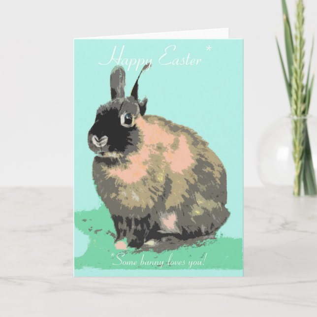 Un certain lapin vous aime carte de Pâques (Devant)