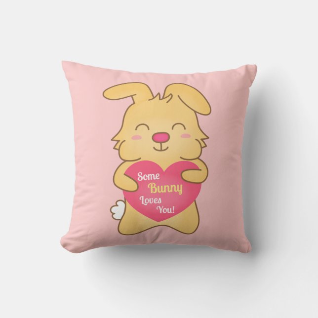 Un certain lapin vous aime coussin mignon d'humour (Recto)